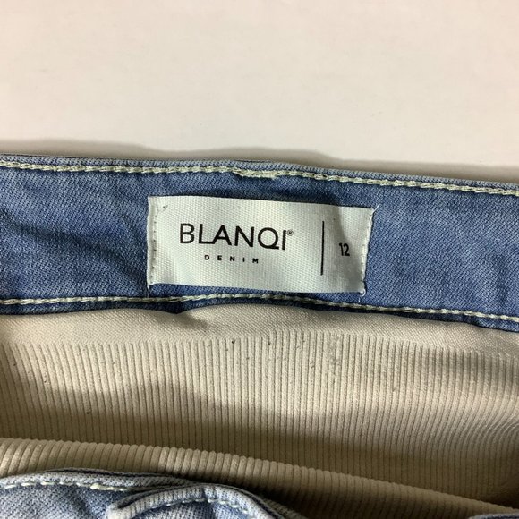 Blanqi Light Wash Distressed Maternity Skinny Jeans 12 - Picture 5 of 7
